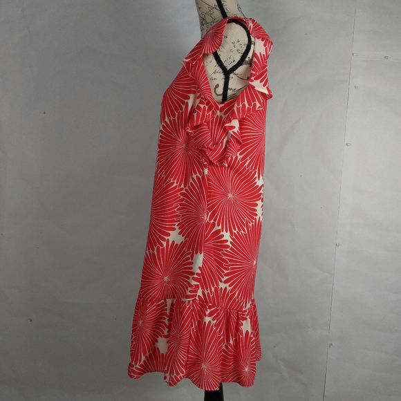 J. Crew flutter sleeve size s red and white - Picture 3 of 6